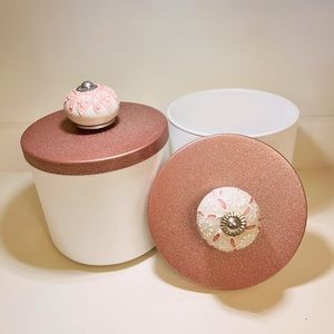 Custom crafted glass jars